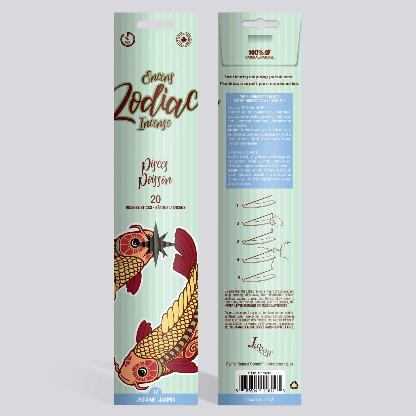 Zodiac #12 Pisces Incense Sticks