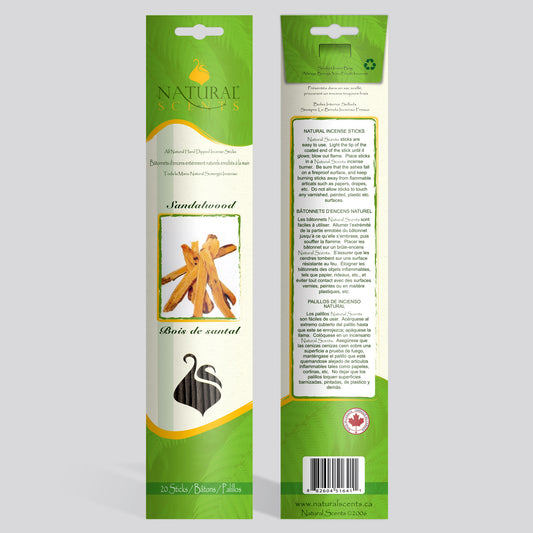 Natural Scents Sandalwood Incense Sticks