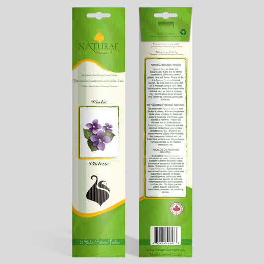 Natural Scents Violet Incense Sticks