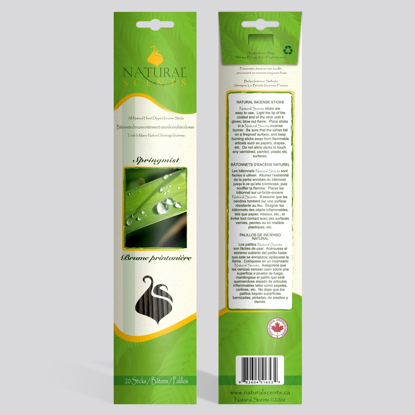 Natural Scents Springmist Incense Sticks