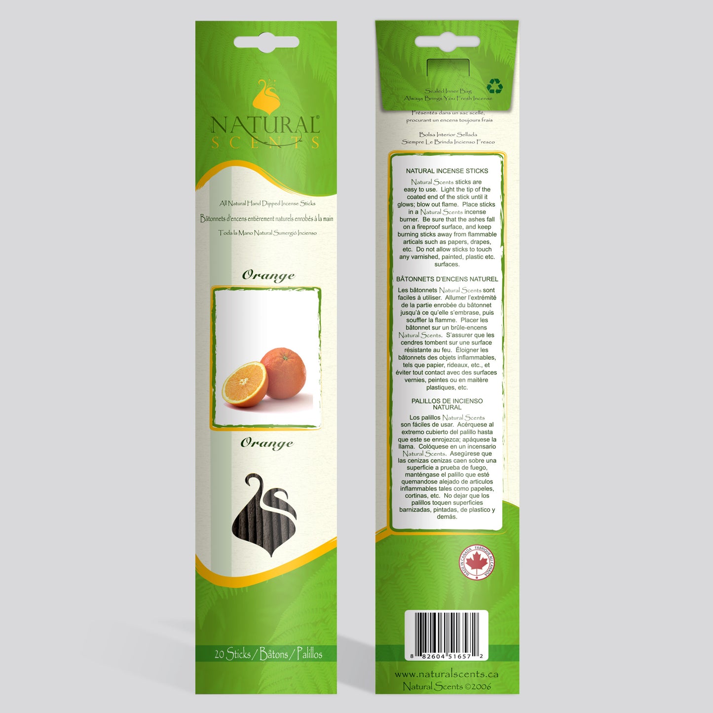 Natural Scents Orange Incense Sticks