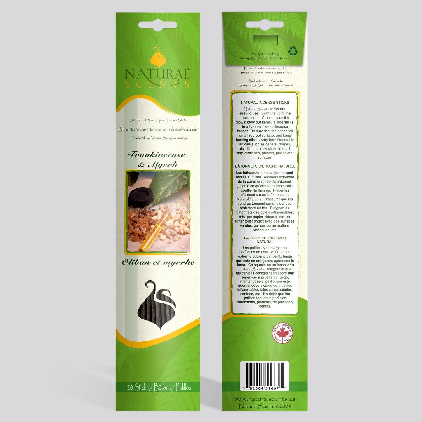 Natural Scents Frankincense & Myrrh Incense Sticks