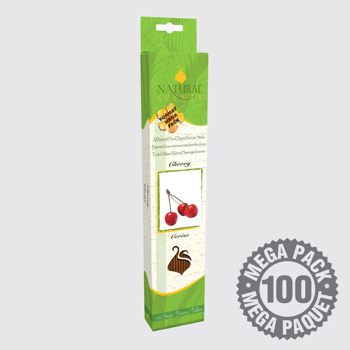 Natural Scents Cherry Incense Sticks (100 pack)