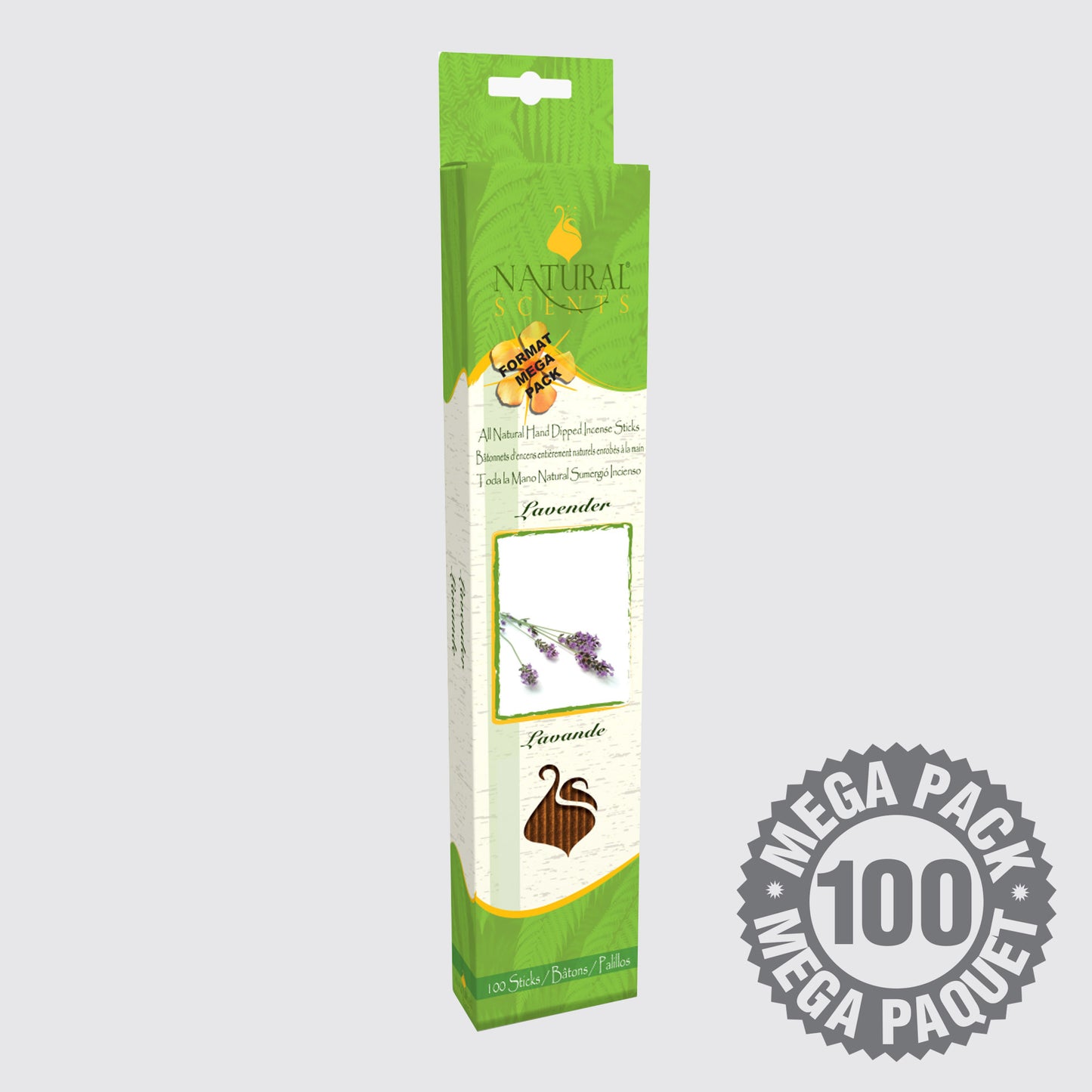 Bâtons d'encens Natural Scents Lavande (Paquet de 100)