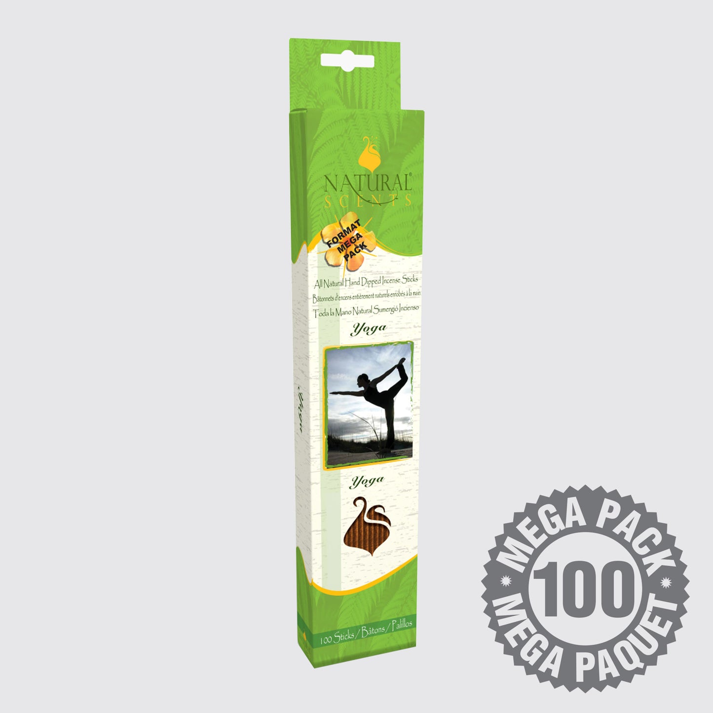 Natural Scents Yoga Incense Sticks (100 pack)